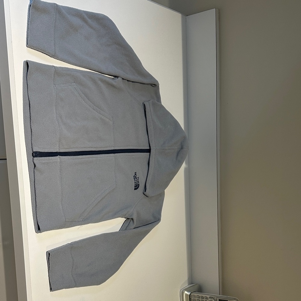 Kids The North Face Charcoal Full-Zip Fleece Jacket